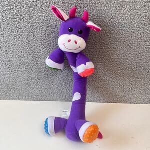 Vtg Stuffed Toy Purple Giraffe Child Guidance TM 2000 JAKKS Pacific (has Sound)